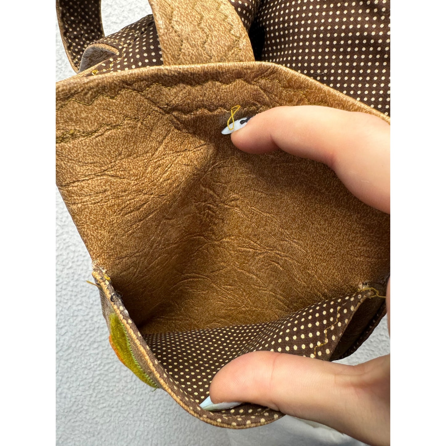 Vintage Leather Cylinder Handbag#5282