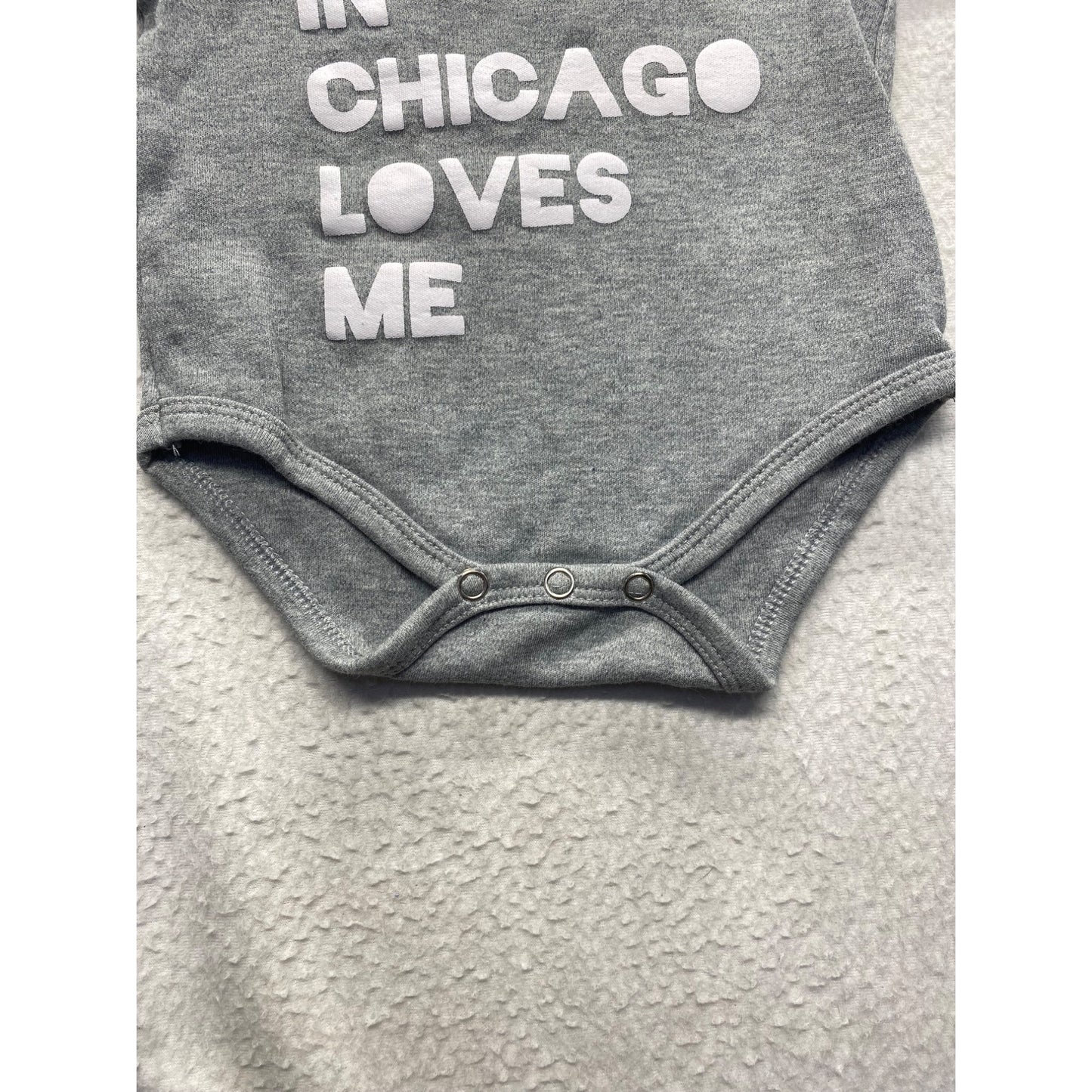 Someone In Chicago Loves Me Gray Baby Short Sleeve #7398