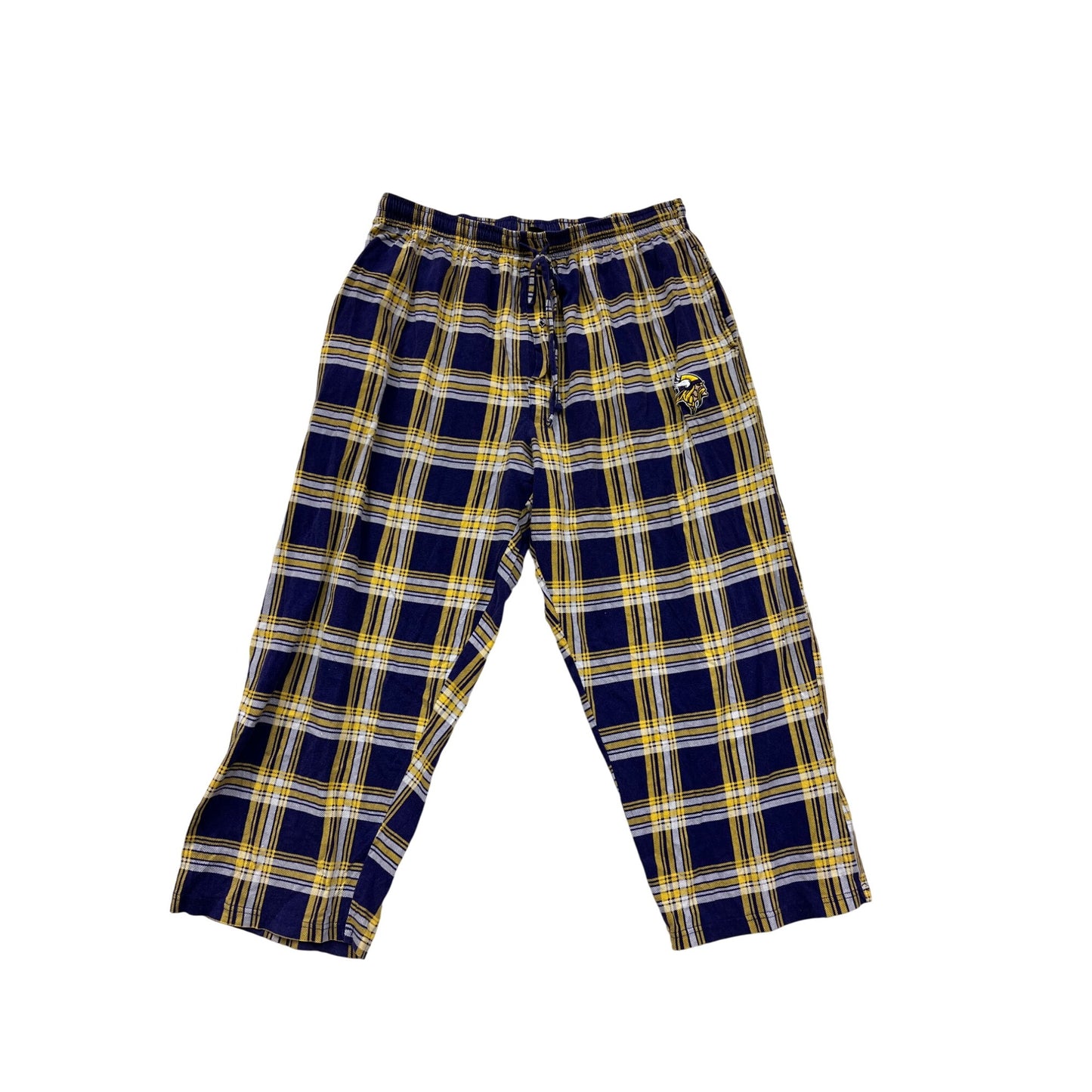 Minnesota Vikings Womens XL Plaid Pajama Pants With Elastic Waist #6600