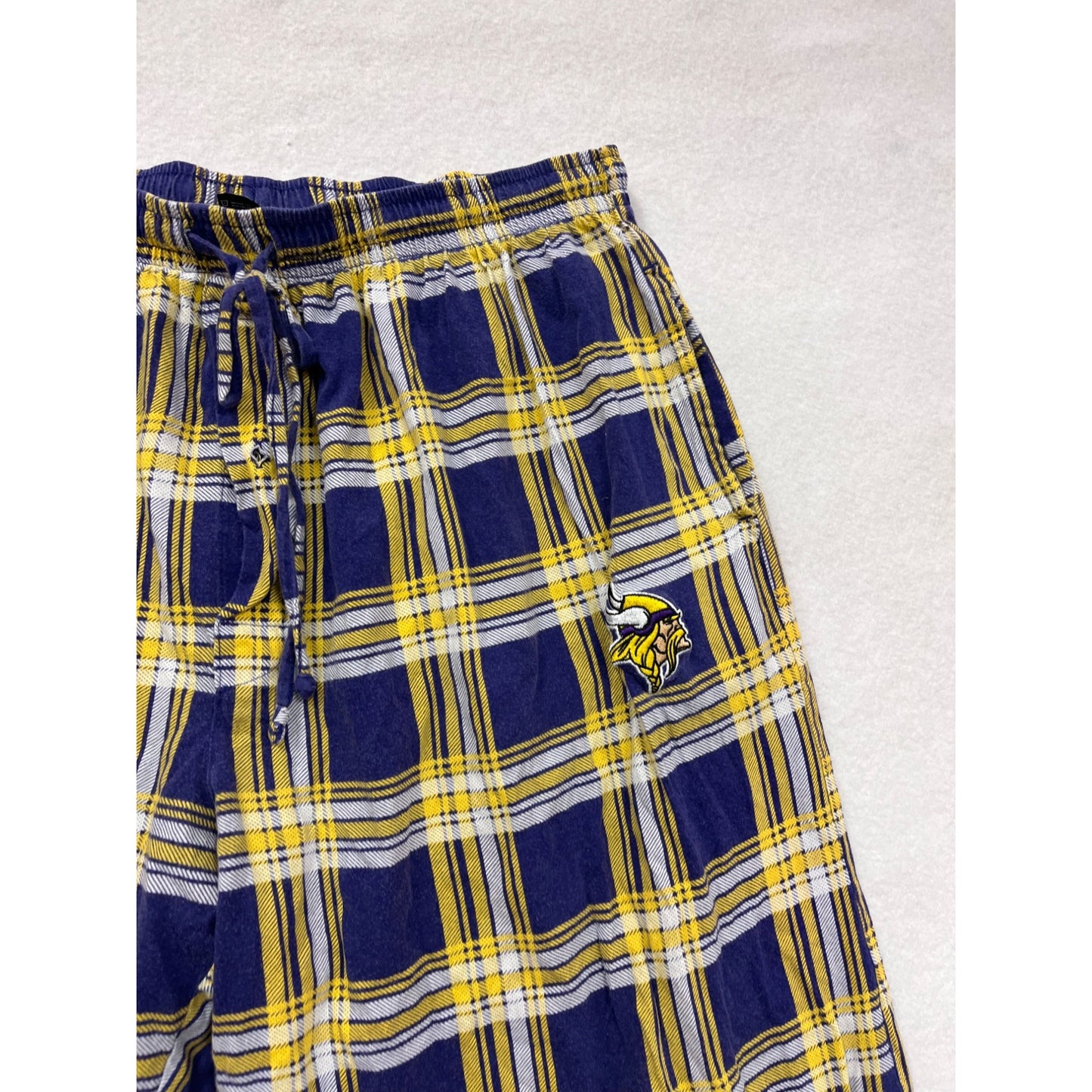 Minnesota Vikings Womens XL Plaid Pajama Pants With Elastic Waist #6600