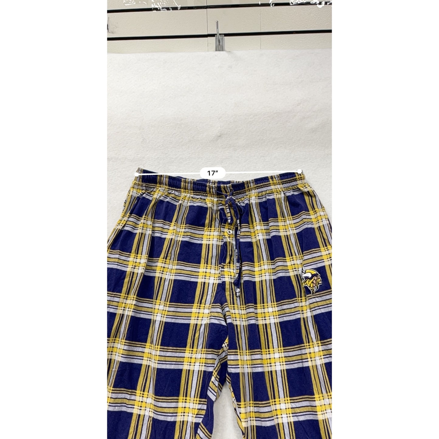 Minnesota Vikings Womens XL Plaid Pajama Pants With Elastic Waist #6600