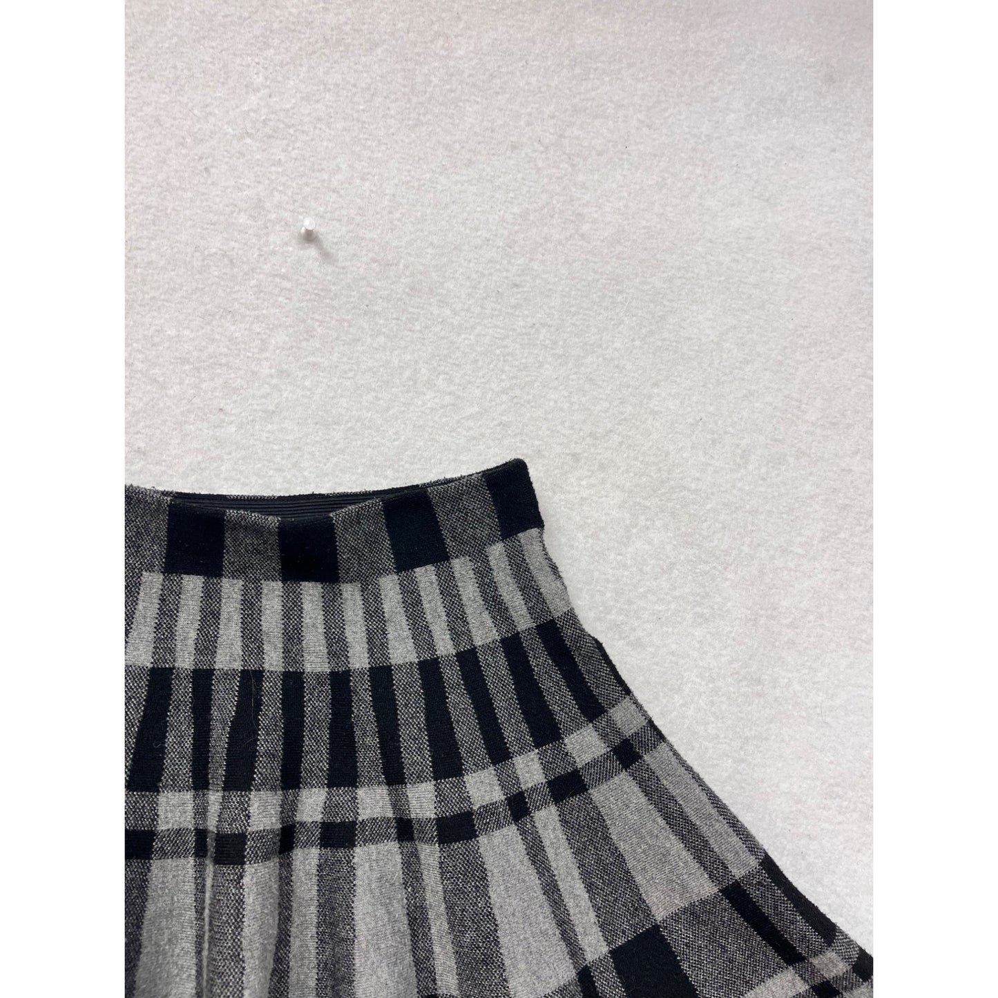 Girls Black & Gray Pleated Plaid Skirt By Mayoral Size 10 #8989