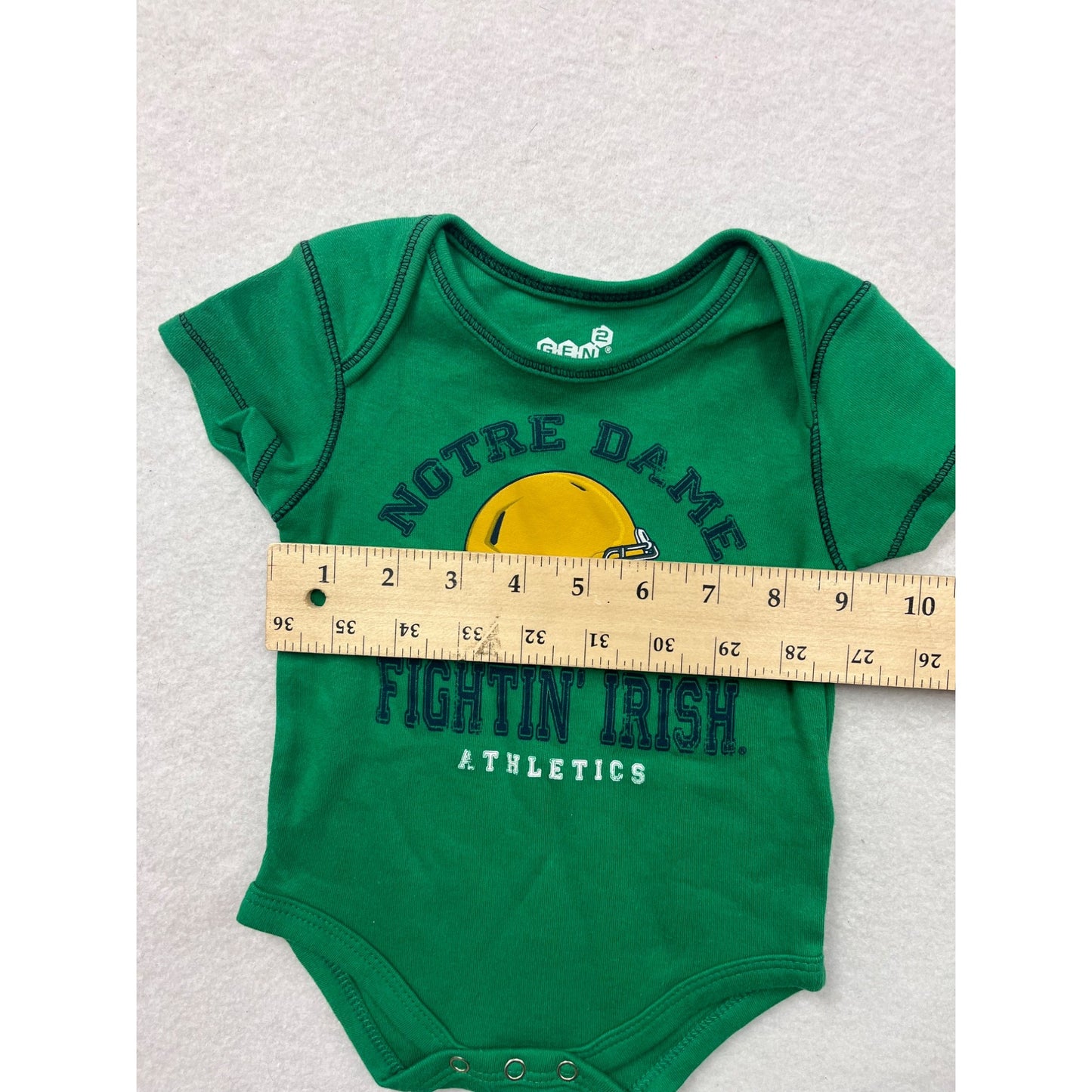Notre Dame Fighting Irish Athletics Baby Romper 0/3M #6460