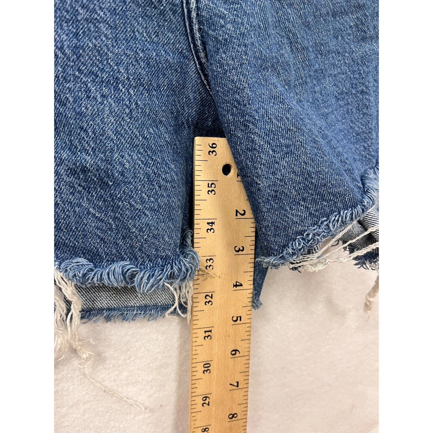 Wrangler Womens High-Rise Distressed Denim Shorts Size L #6233