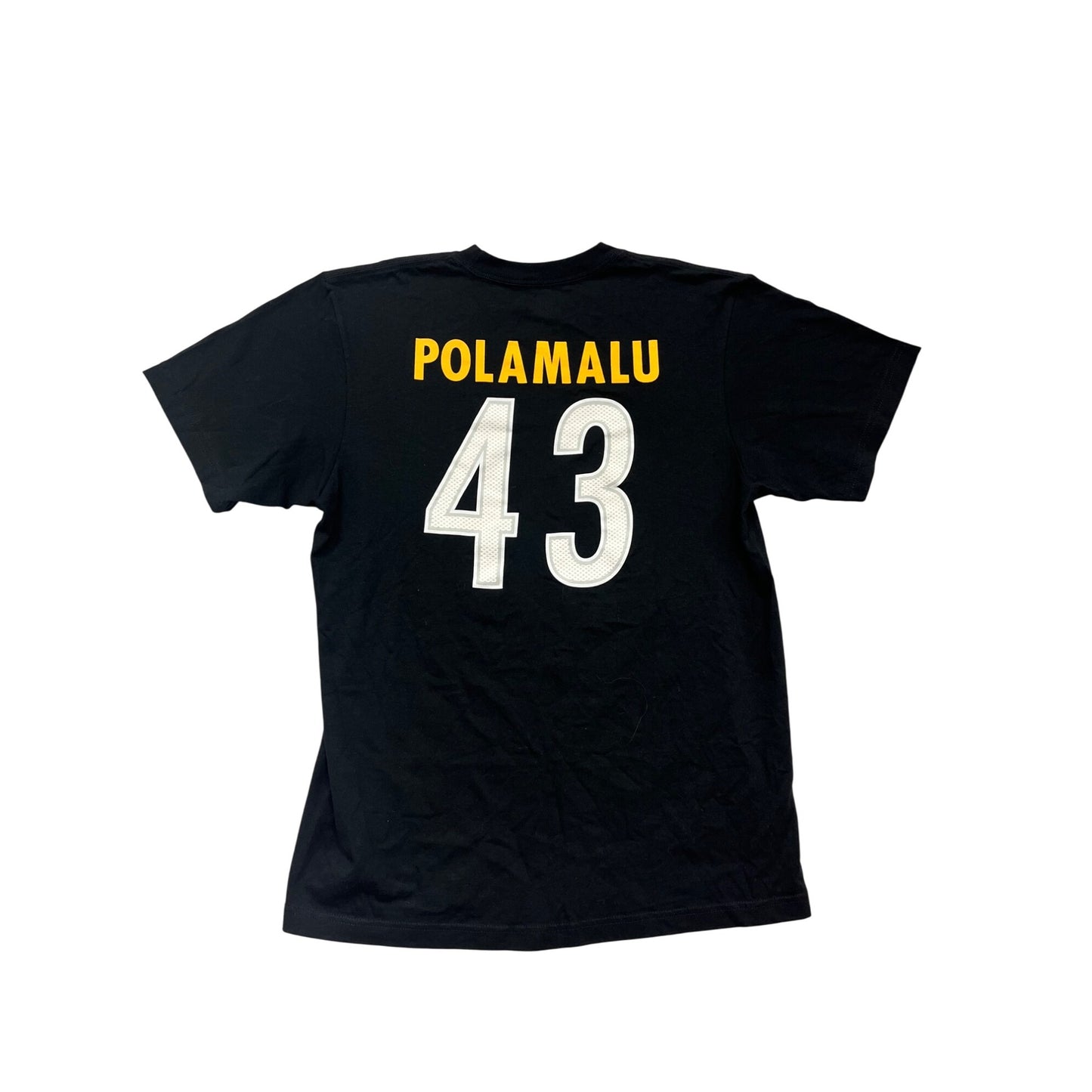 Reebok Pittsburgh Steelers Troy Polamalu 43 T-Shirt L #394A