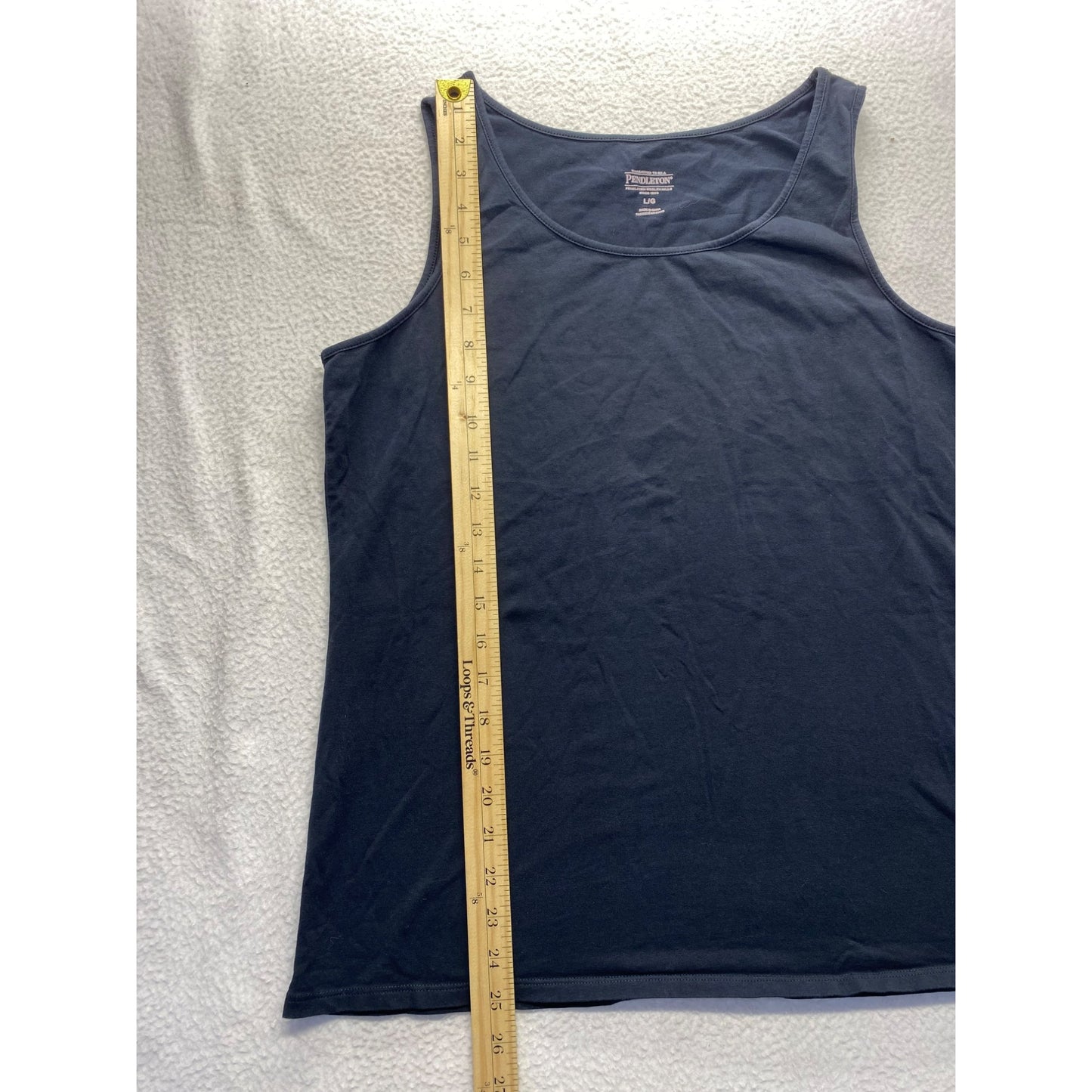 Pendleton Womens Large Black Tank Top Cotton & Spandex Blend #5850