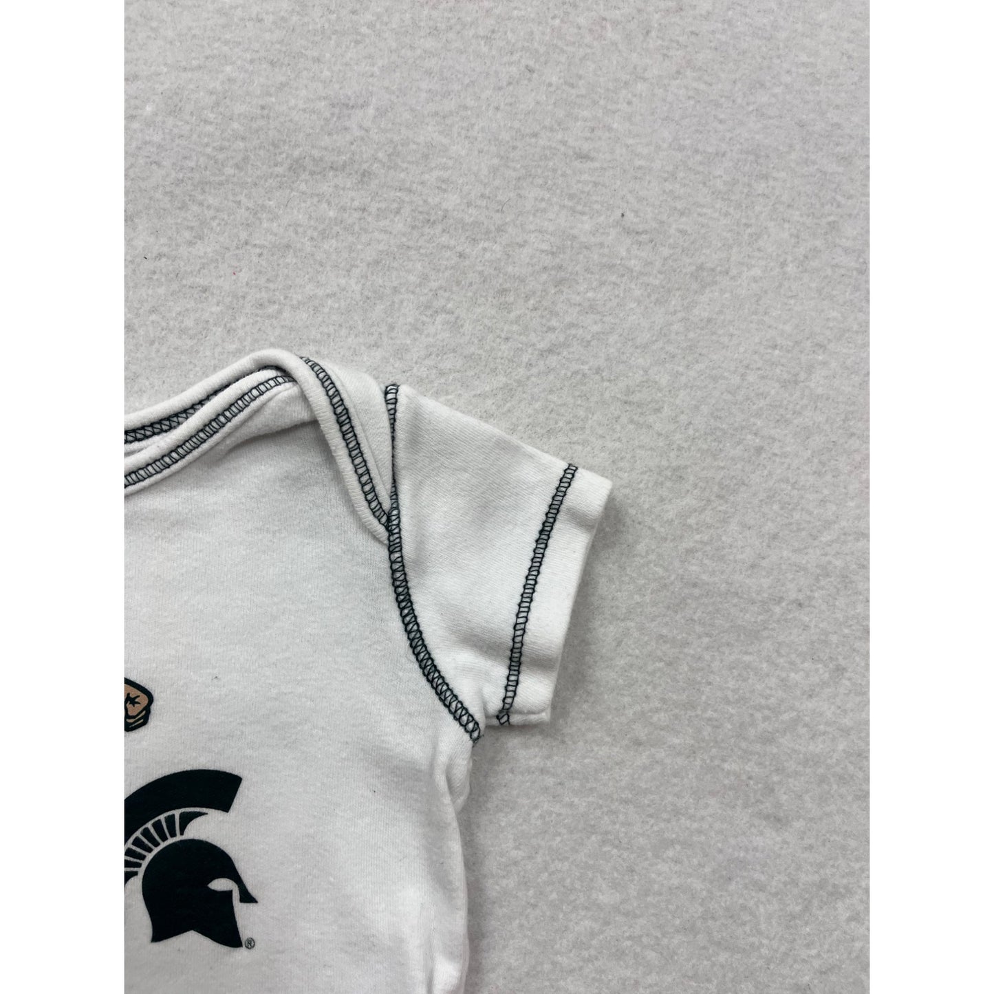 Michigan State Spartans Baby Bodysuit 0/3M White With Spartan Graphic #6455
