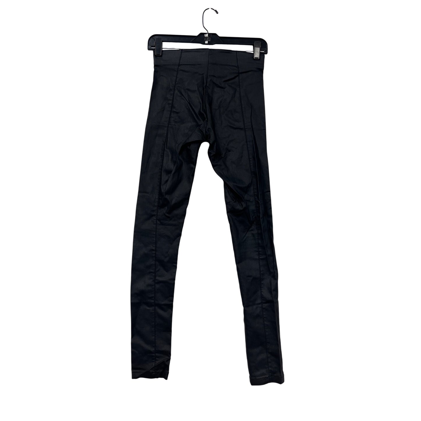Women’s Small Black High-Waisted Faux Leather Stretchy Leggings By Timing #6706