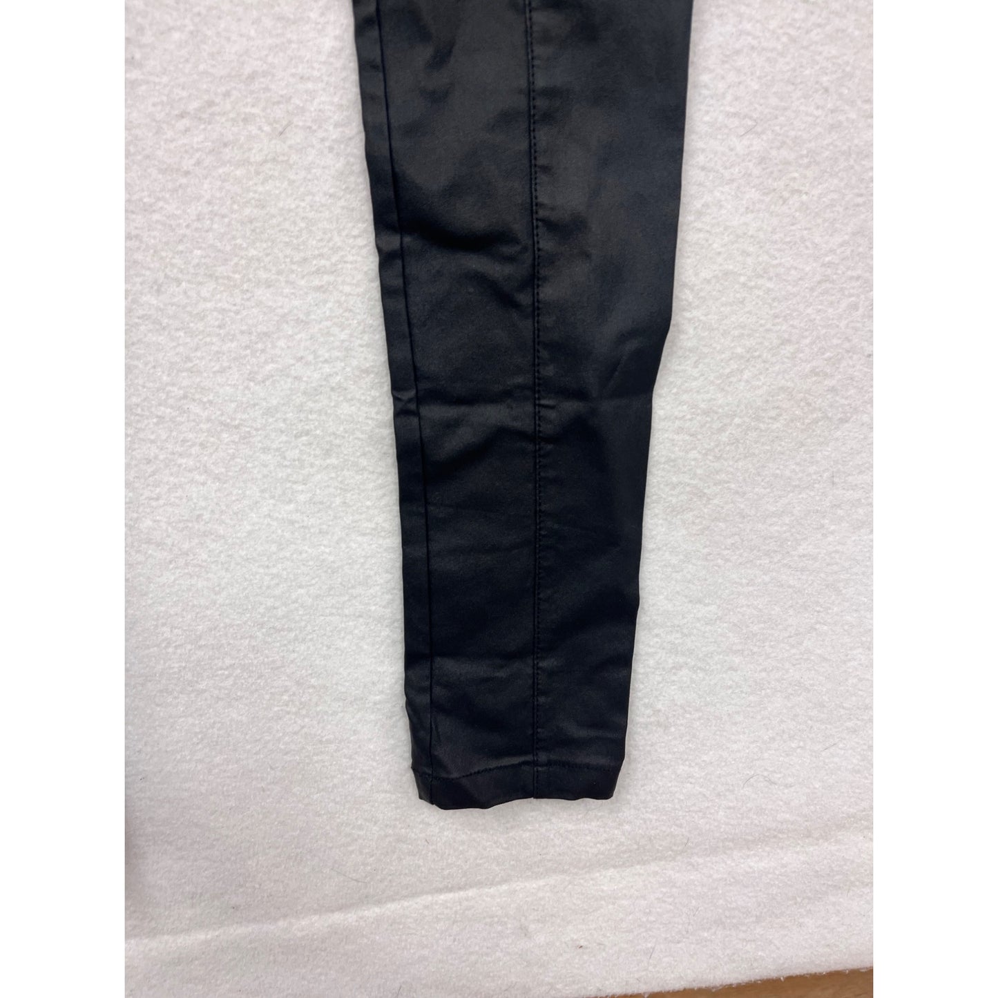 Women’s Small Black High-Waisted Faux Leather Stretchy Leggings By Timing #6706