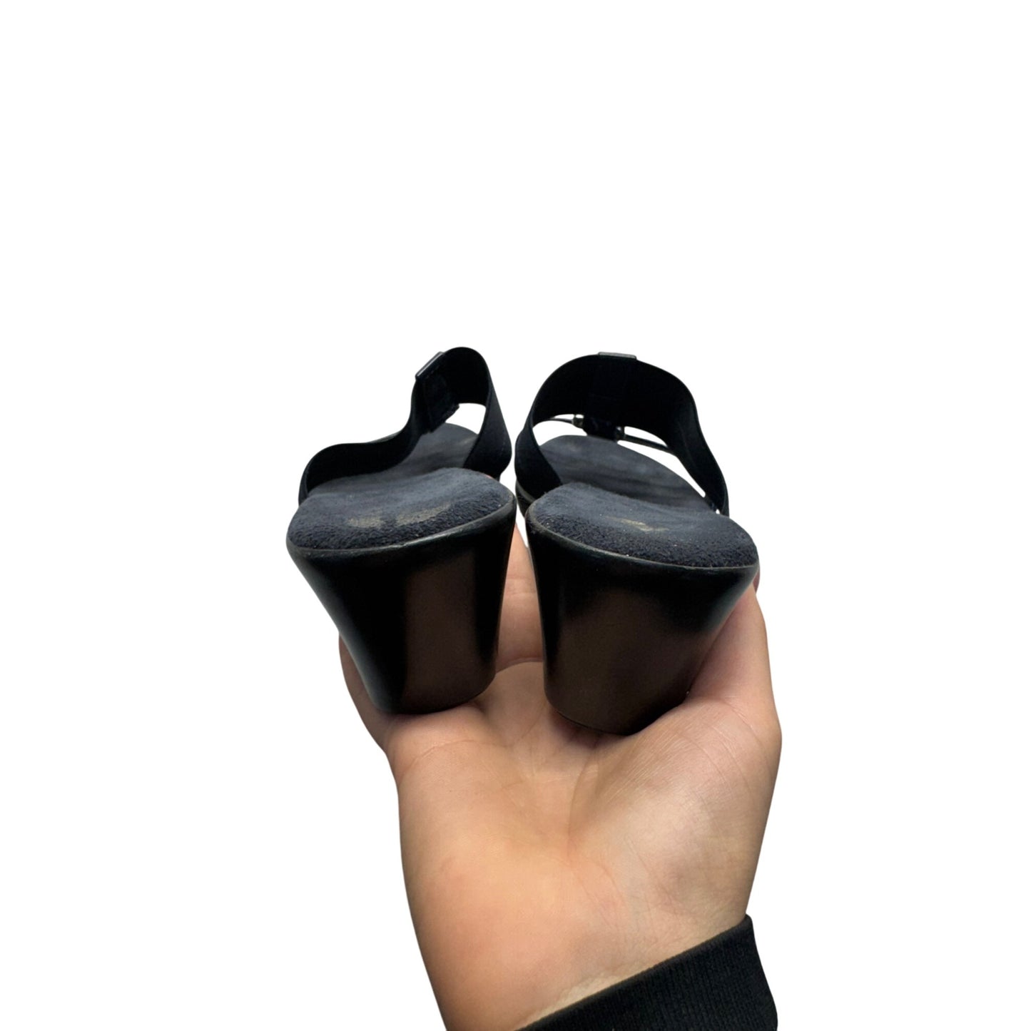 Black & Navy Wedge Sandals - Made In Italy #9004