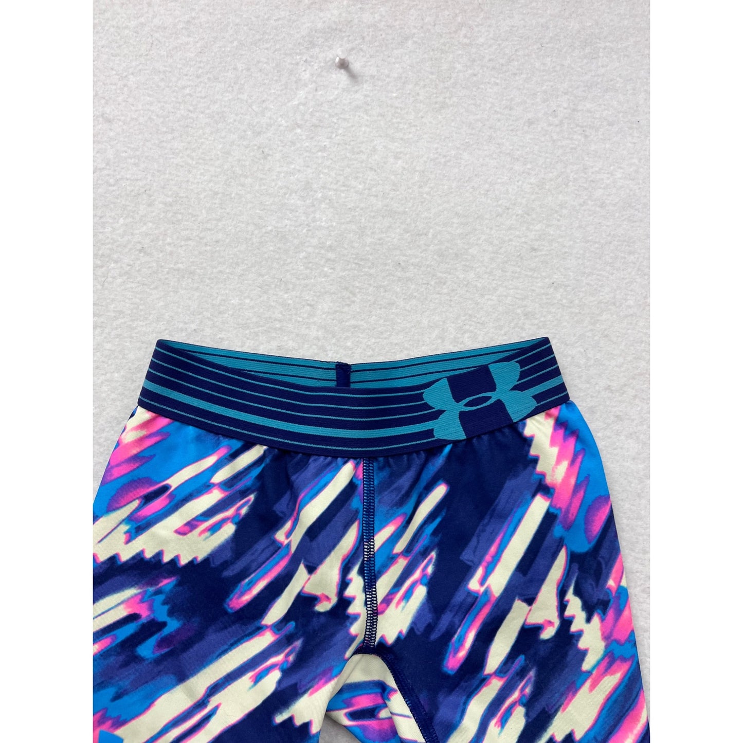 Under Armour Girls Printed Compression Shorts Small #7A