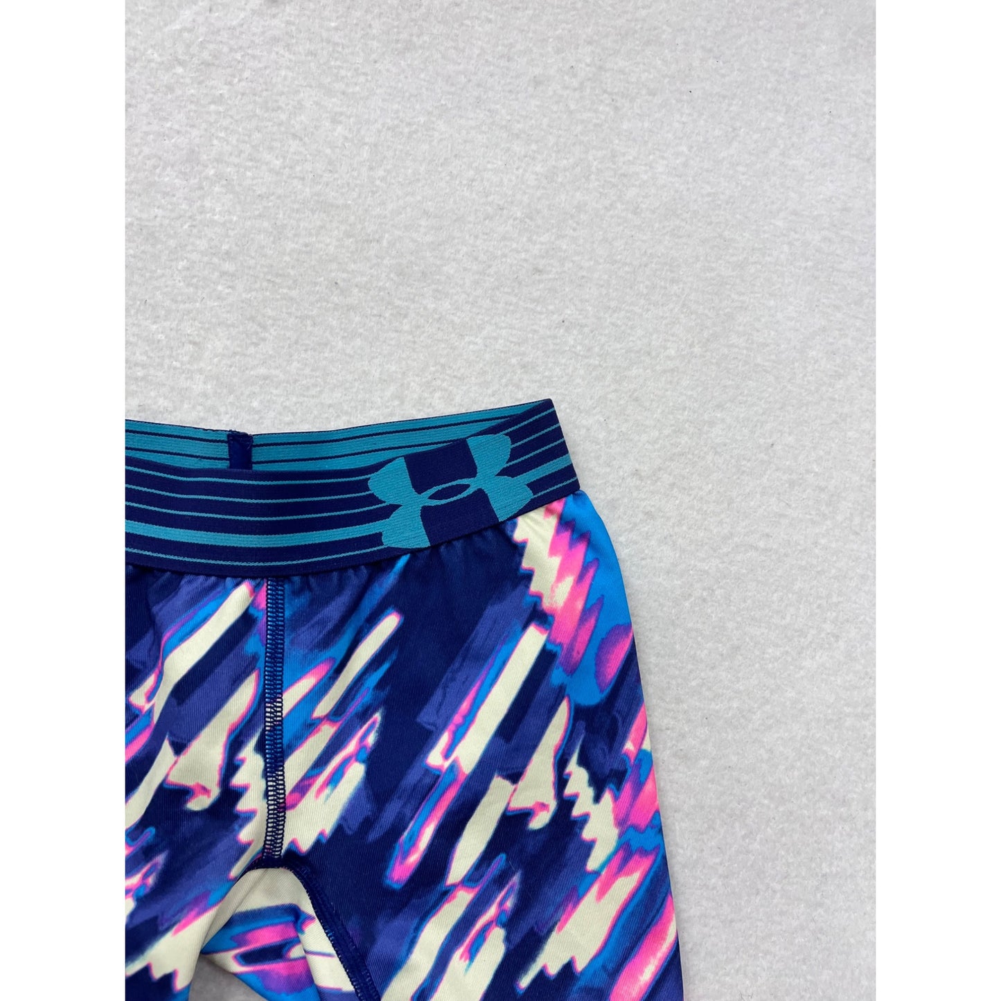Under Armour Girls Printed Compression Shorts Small #7A