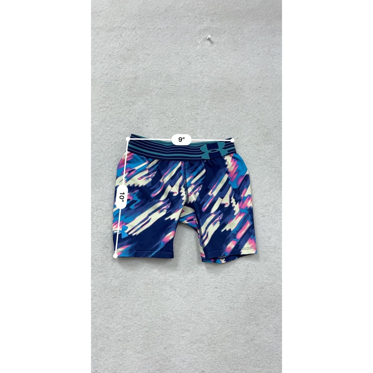 Under Armour Girls Printed Compression Shorts Small #7A