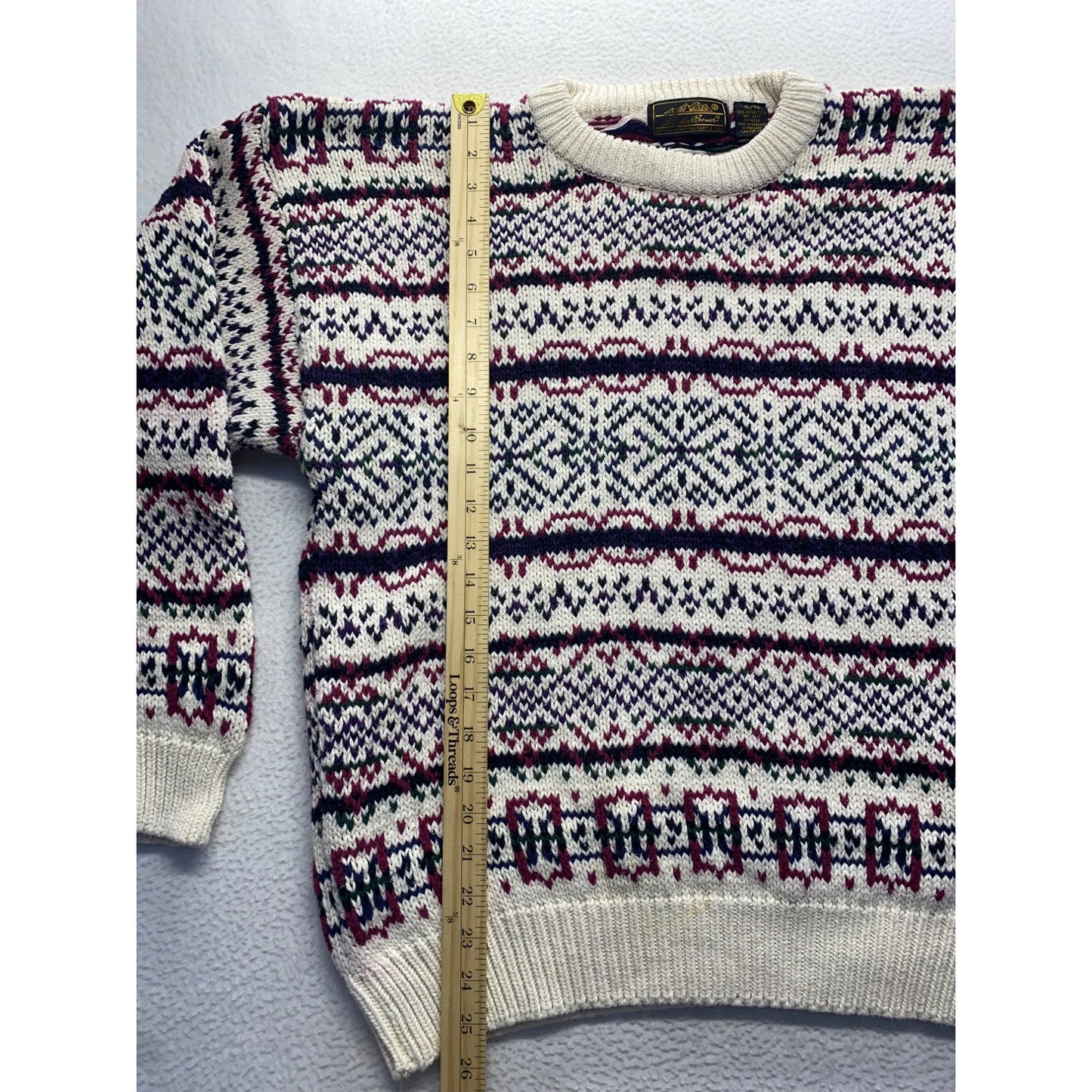 Vintage men’s Eddie Bauer 100% Cotton knit sweater #7070