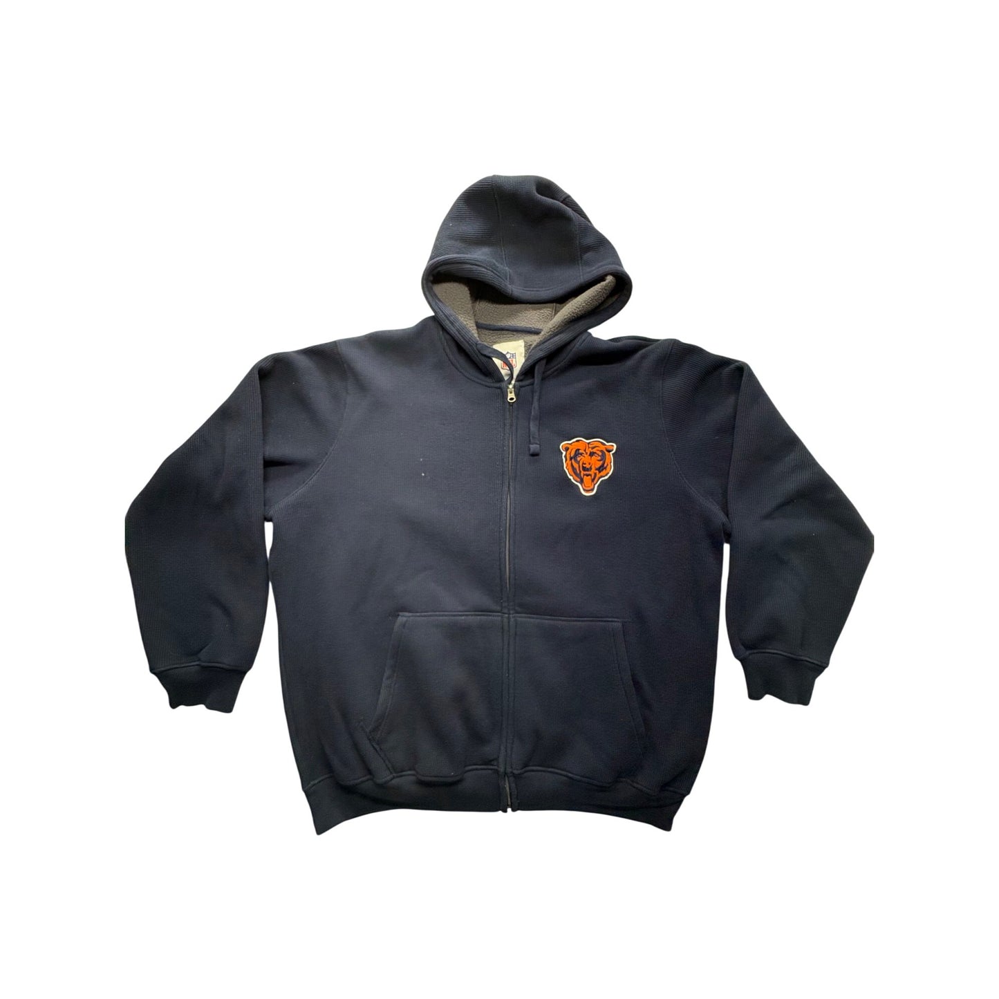NFL Chicago Bears Navy Blue Sherpa-Lined Hoodie #7517