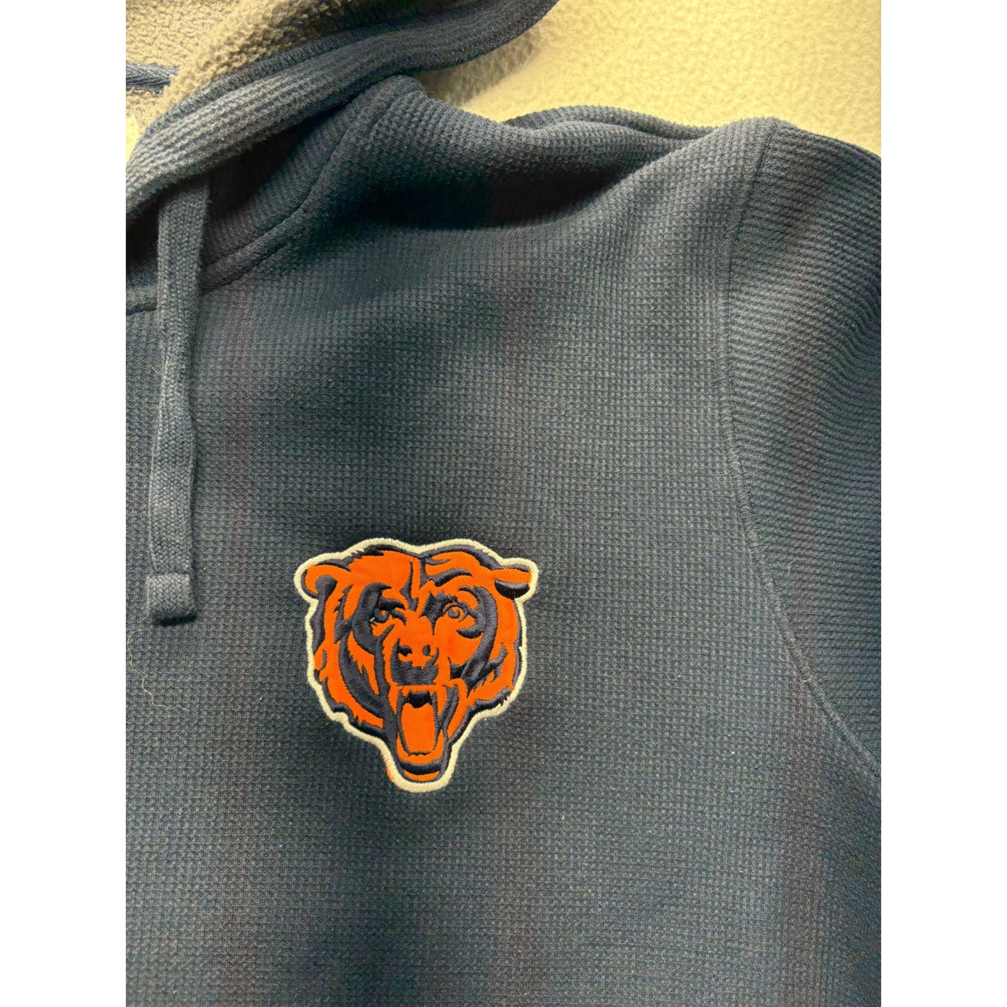 NFL Chicago Bears Navy Blue Sherpa-Lined Hoodie #7517