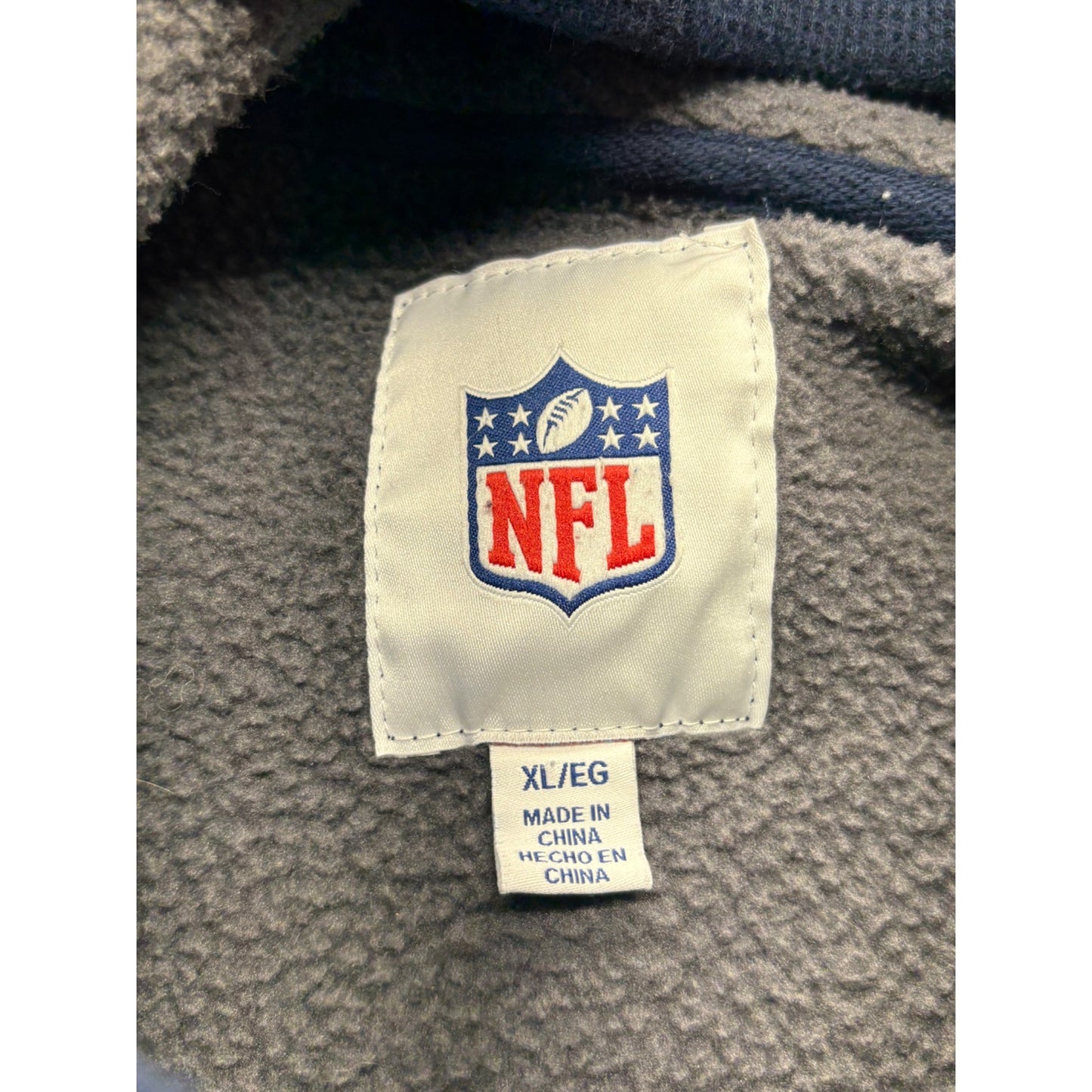 NFL Chicago Bears Navy Blue Sherpa-Lined Hoodie #7517