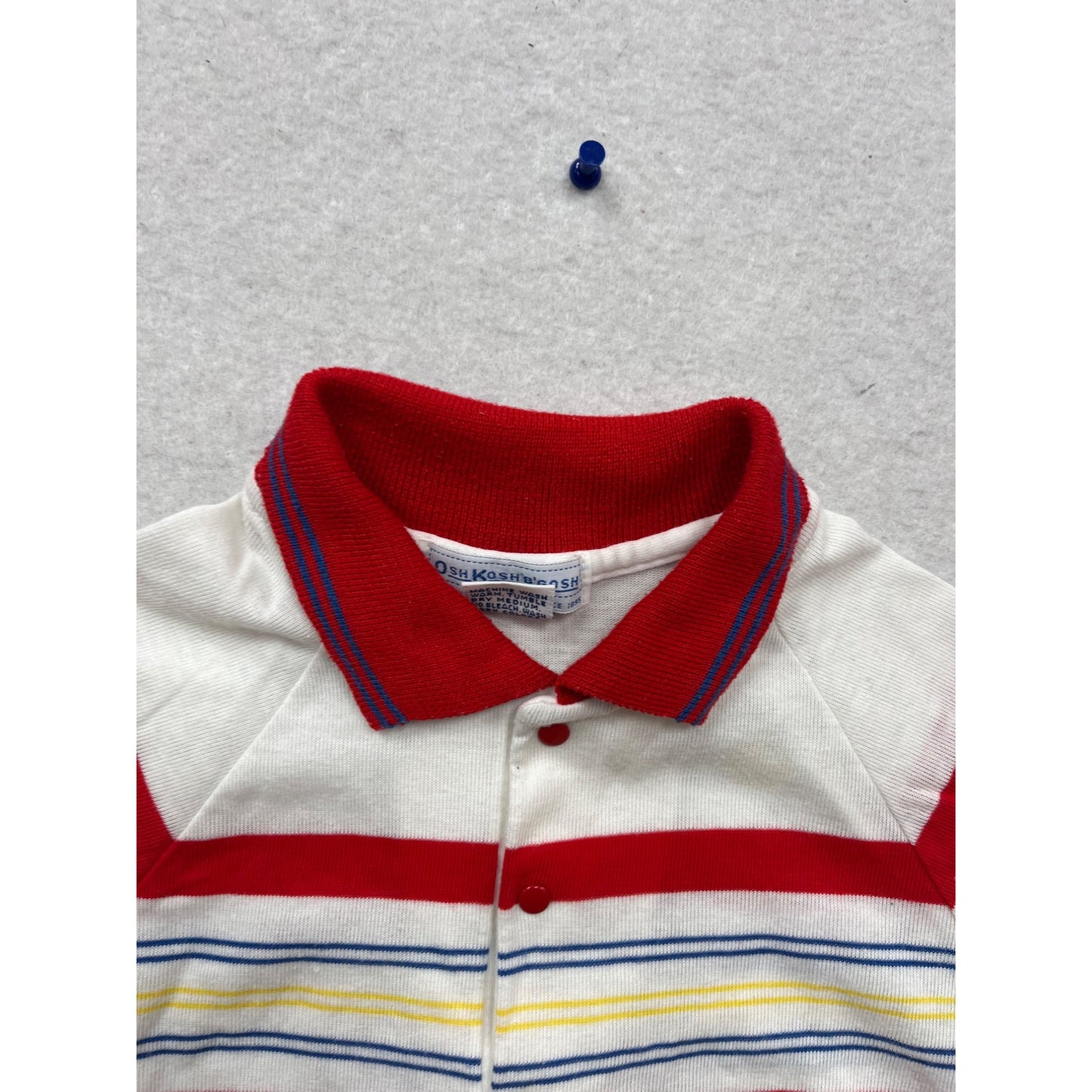 Vintage OshKosh BGosh Boys Stripe Polo Shirt Size 4T #923A