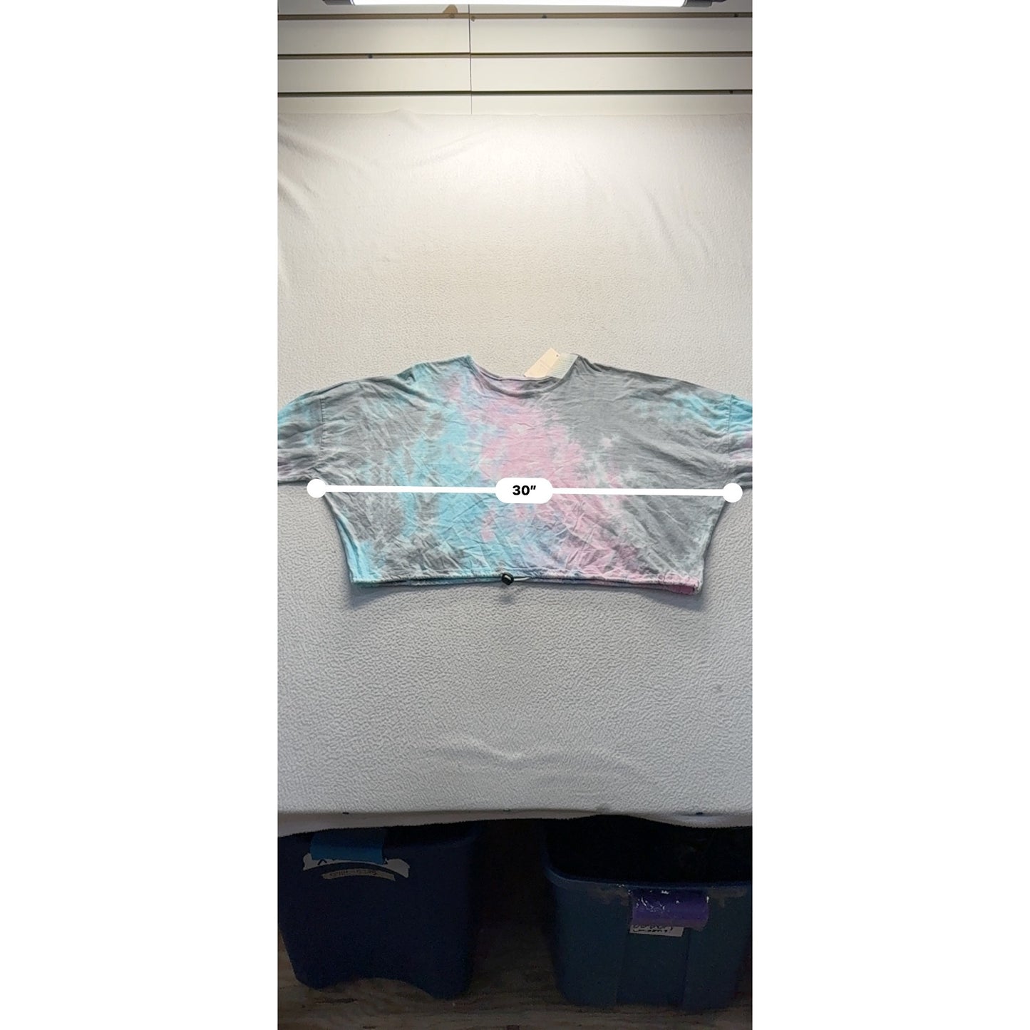 Tie-Dye Cropped Long Sleeve Shirt S Southern Spirit #9074