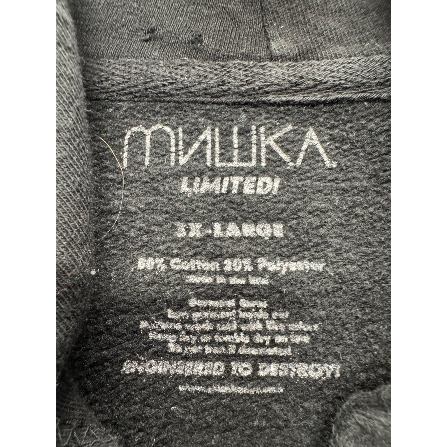 Mishka Limited! Black Zip-Up Hoodie 3X-Large #9188