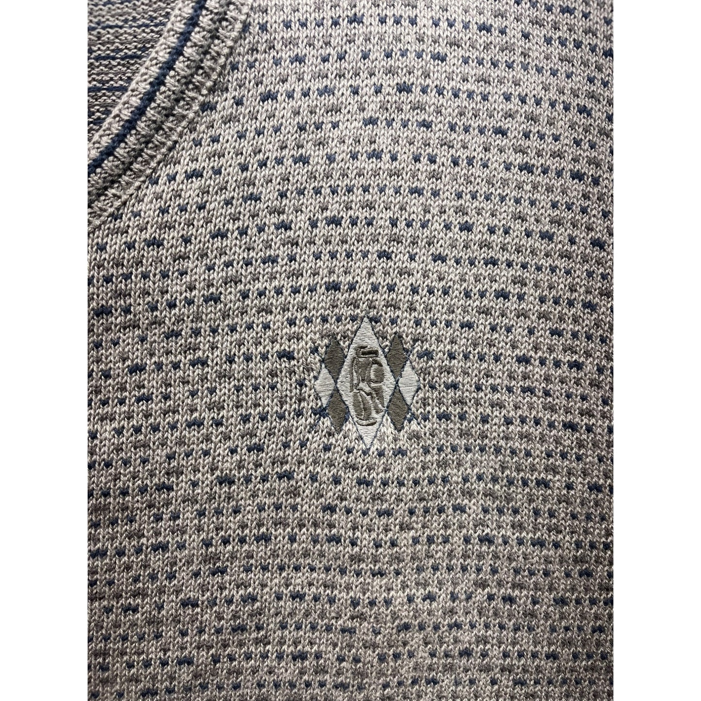 Vintage Carmel Mens V-Neck Pullover Sweater #2969