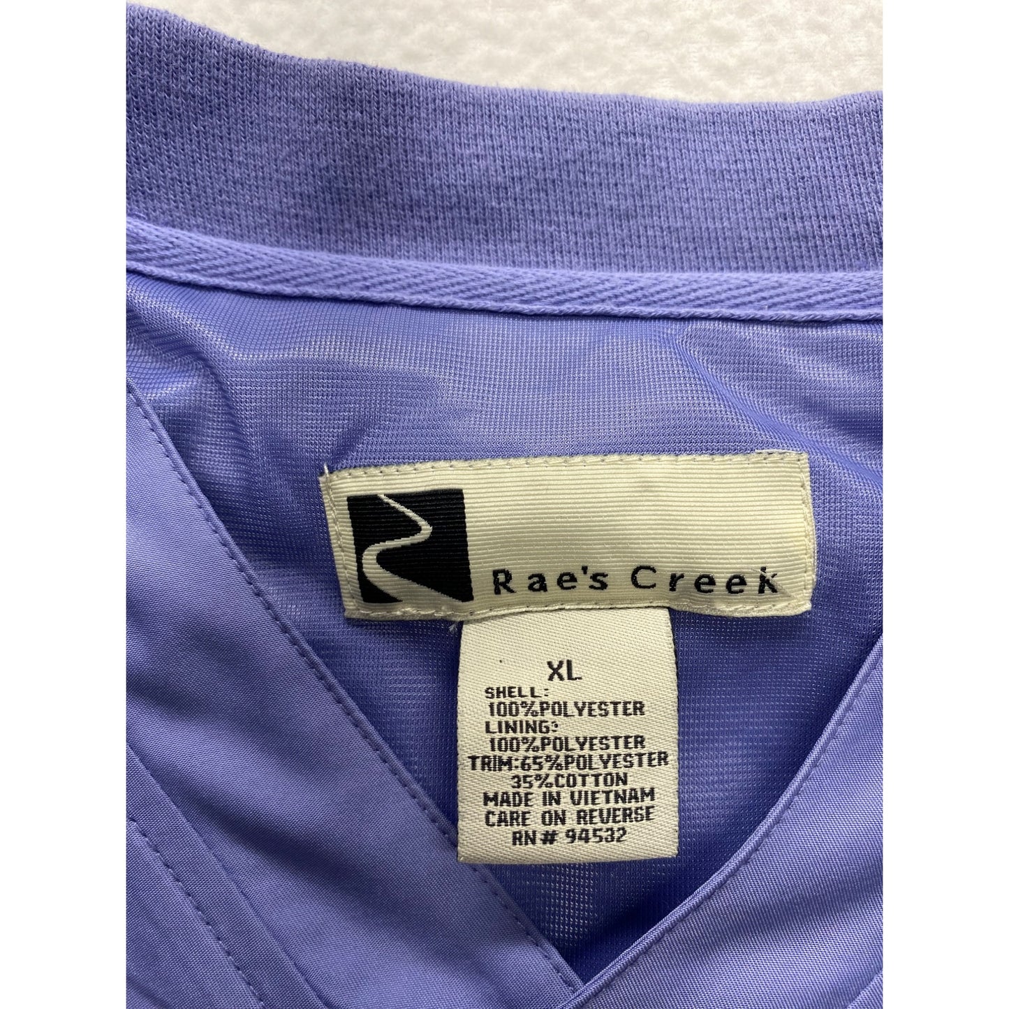Mens Raes Creek XL Light Purple Windbreaker Pullover #7327