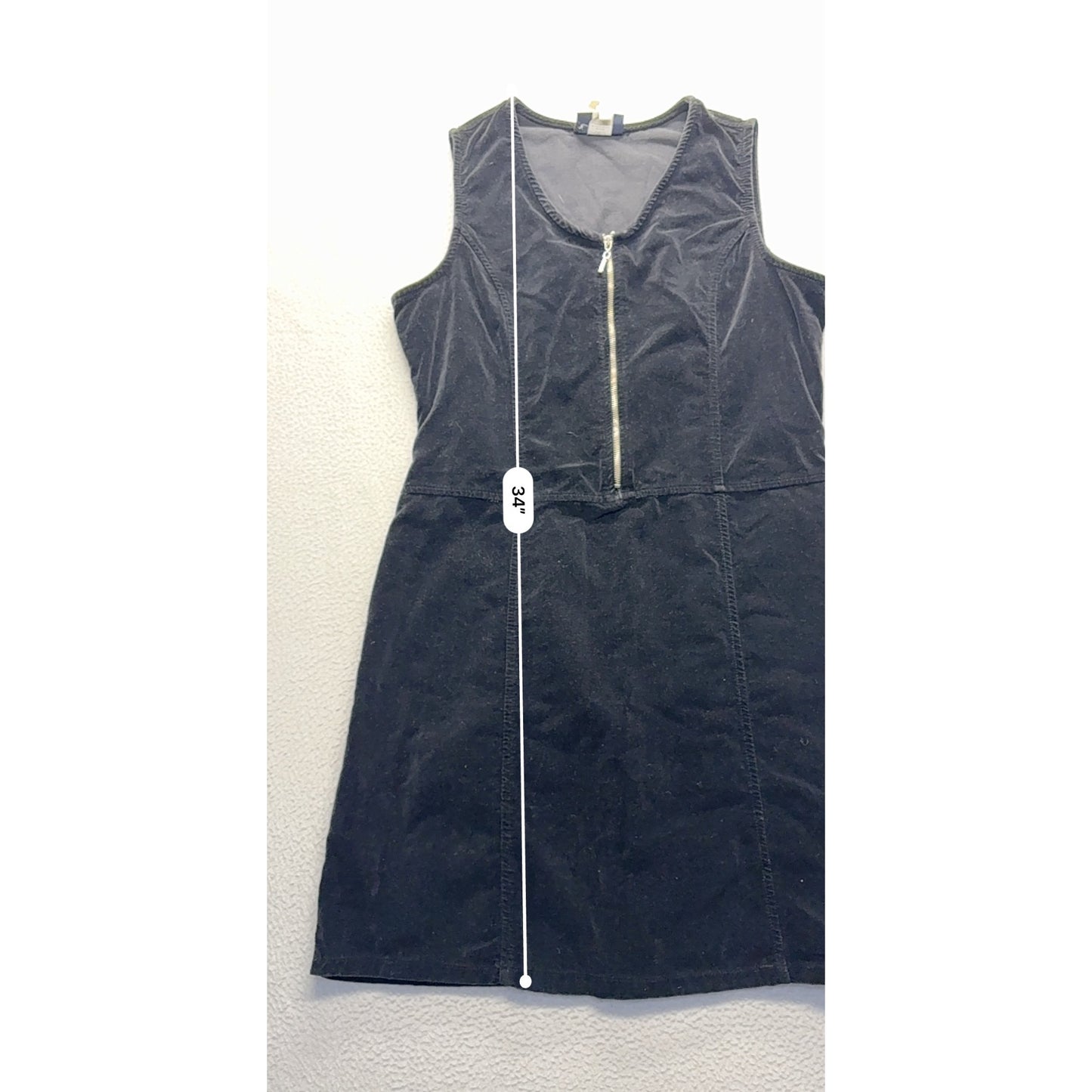 Vintage Faded Glory Womens Black velvet Dress #7654