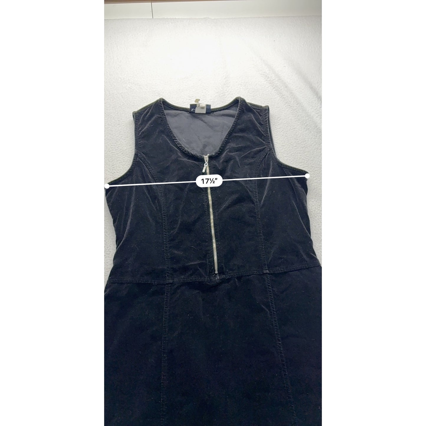 Vintage Faded Glory Womens Black velvet Dress #7654