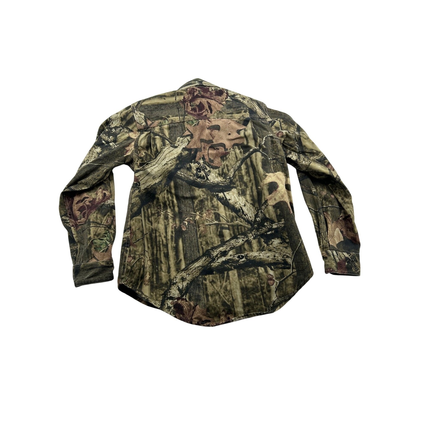 Russell Outdoors Realtree Camouflage Button-Up Shirt L Long Sleeve Cotton Blend Hunting #6484