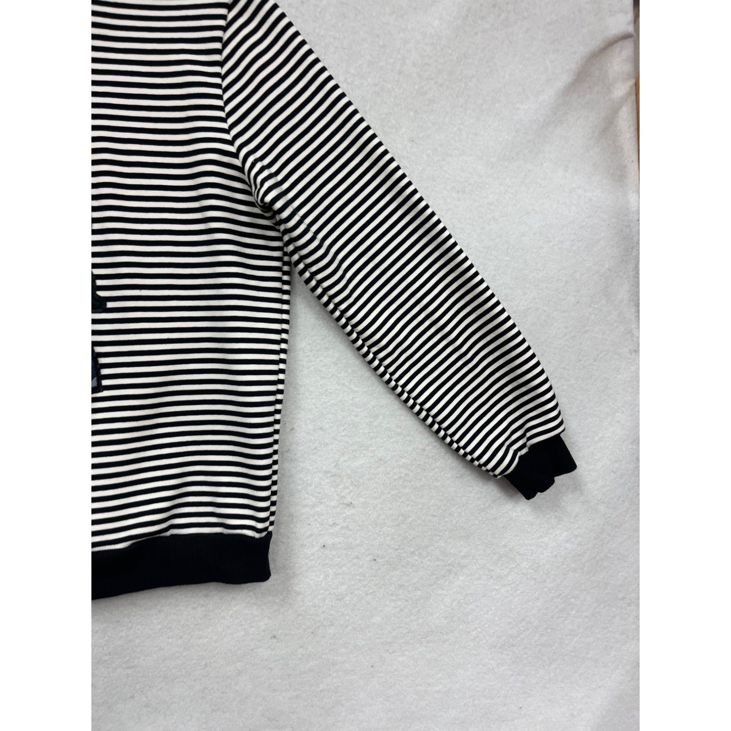 Striped Long Sleeve Crewneck Sweatshirt With Cartoon Design - Size 13 #784A