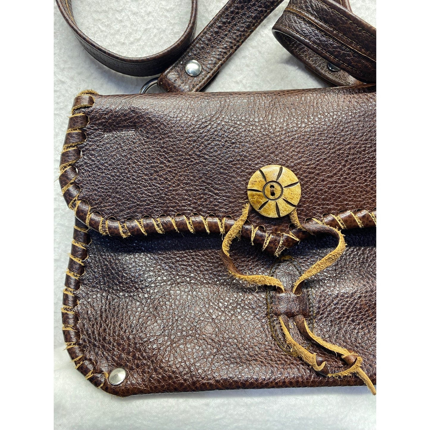 Handcrafted Leather Crossbody Bag #5860