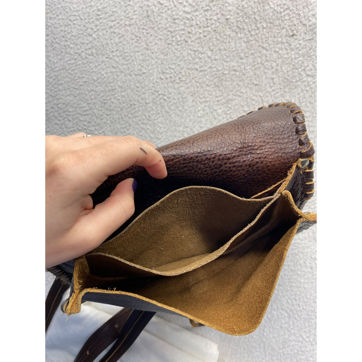 Handcrafted Leather Crossbody Bag #5860