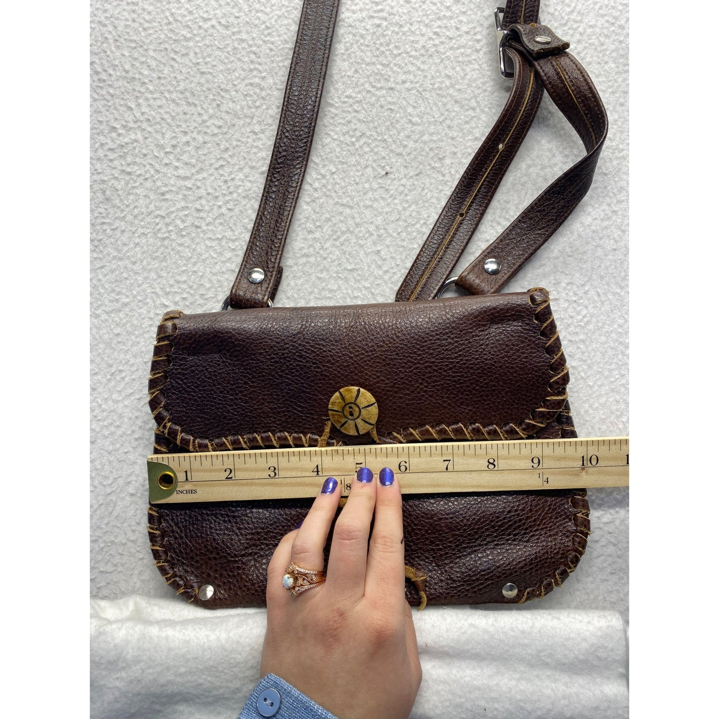 Handcrafted Leather Crossbody Bag #5860