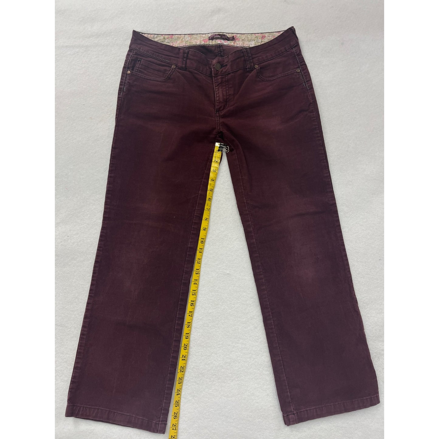 Women’s Prana Burgundy Corduroy Pants #2950