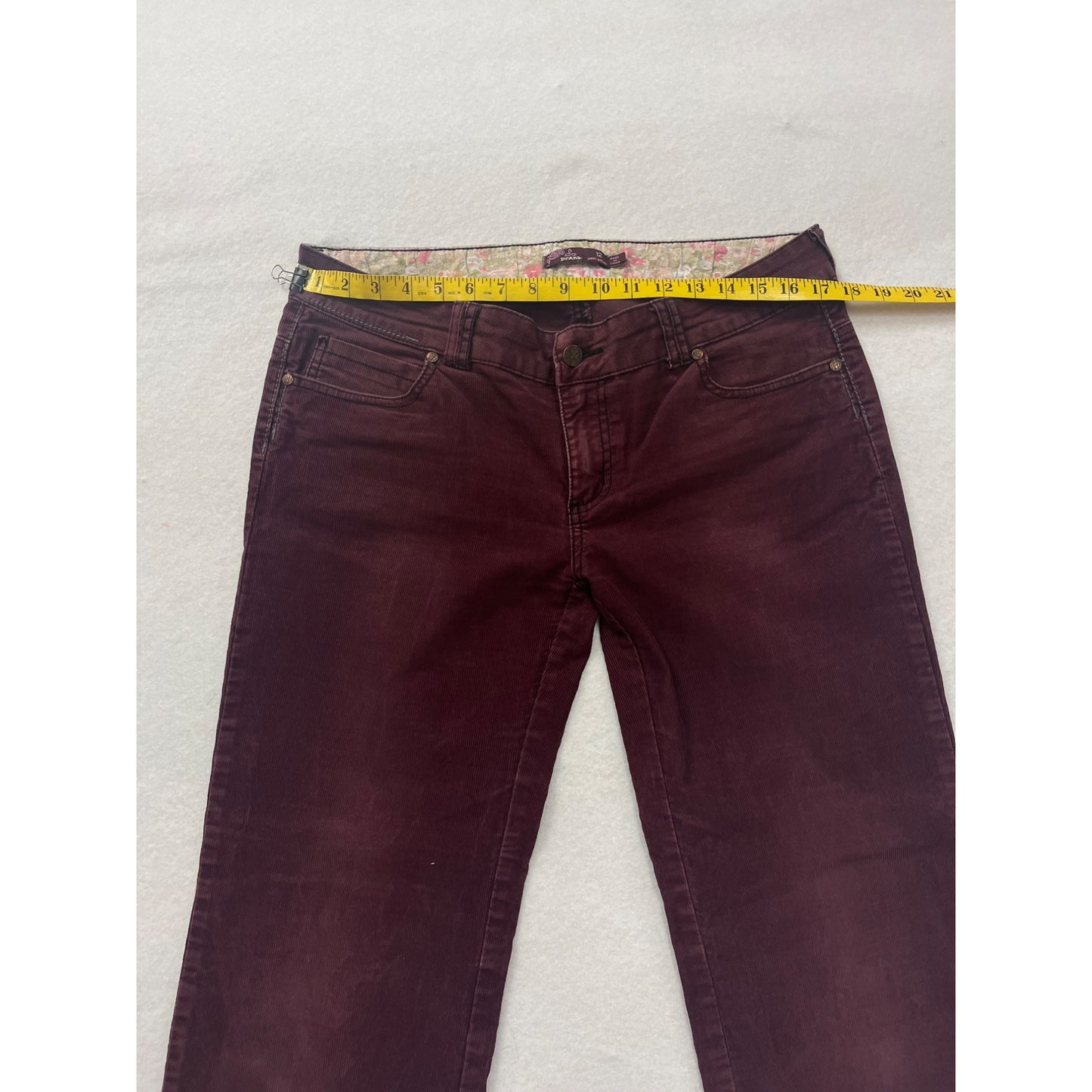 Women’s Prana Burgundy Corduroy Pants #2950