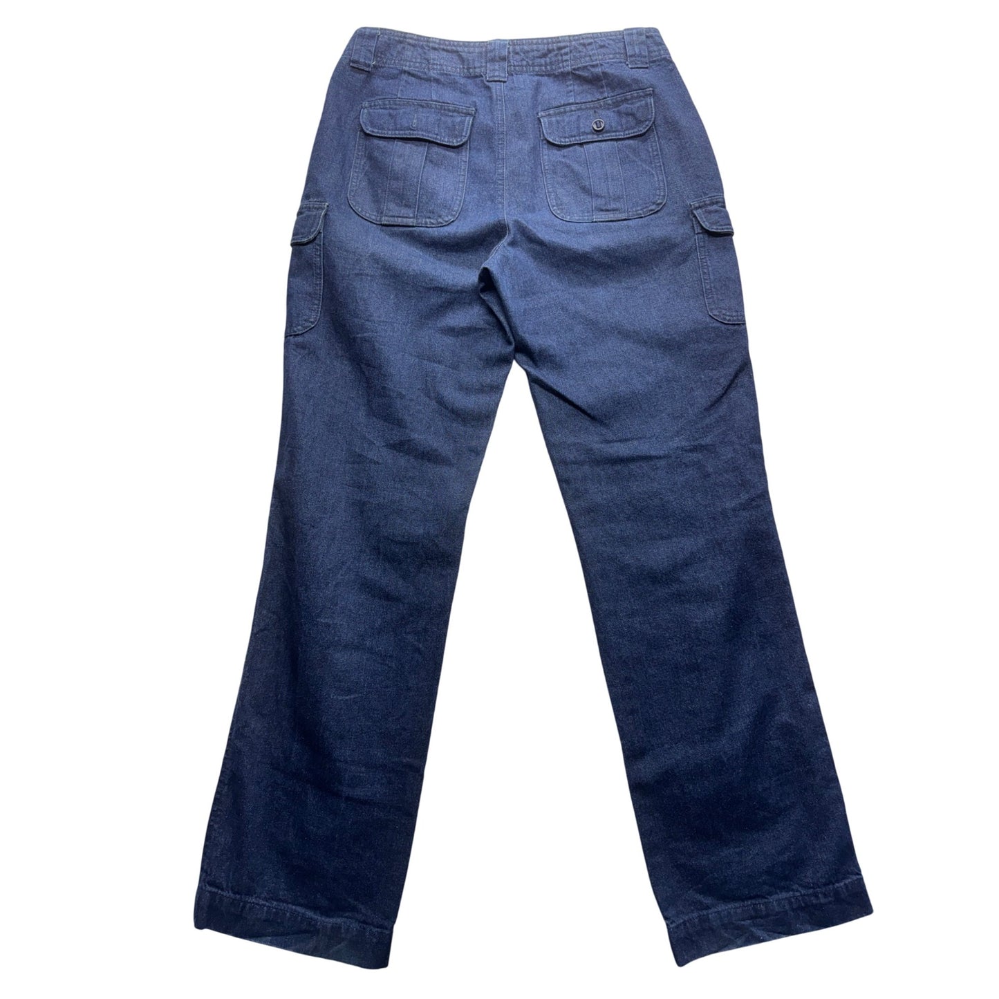 Cabelas Womens Blue Denim Cargo Pants Size 4 With Multiple Pockets #7830