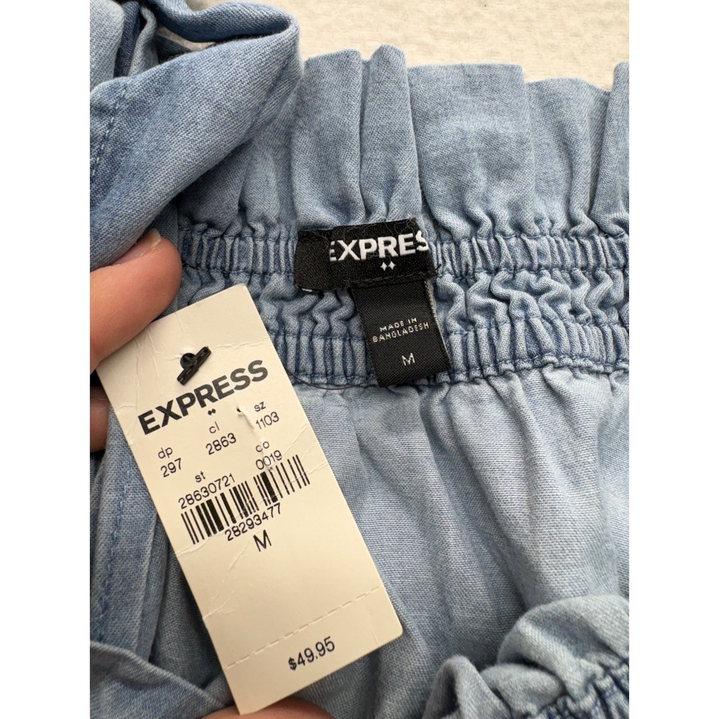 Express Blue Chambray Tie-Strap Tank *NWT* #7583