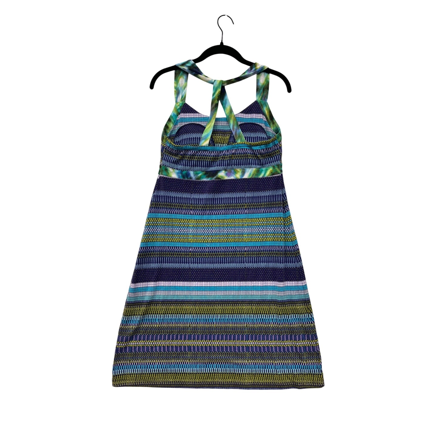 Dakine Womens Medium Sleeveless Striped Pattern Dress With Criss-Cross Back Detail -#6913