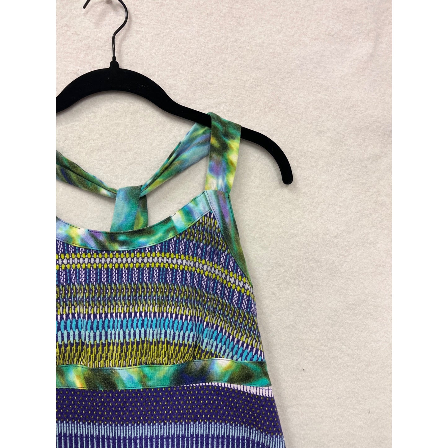 Dakine Womens Medium Sleeveless Striped Pattern Dress With Criss-Cross Back Detail -#6913