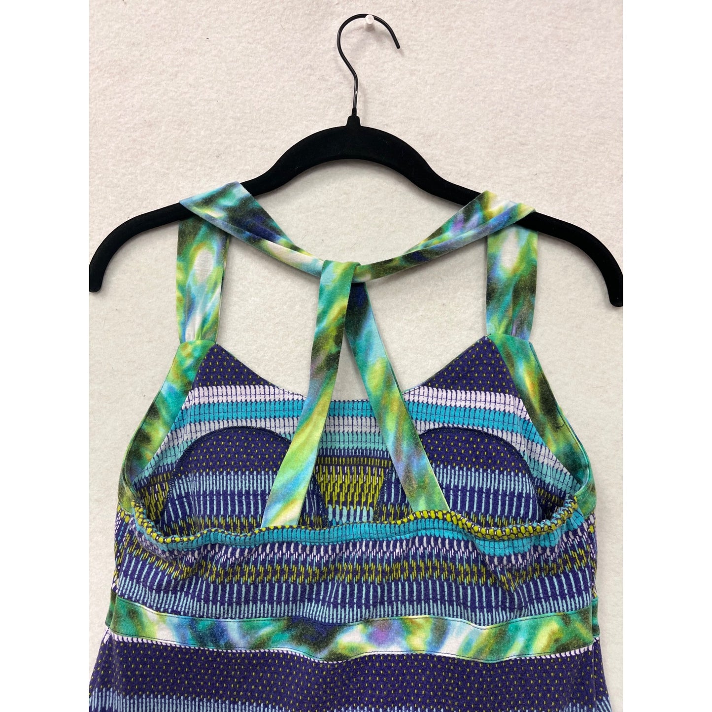 Dakine Womens Medium Sleeveless Striped Pattern Dress With Criss-Cross Back Detail -#6913
