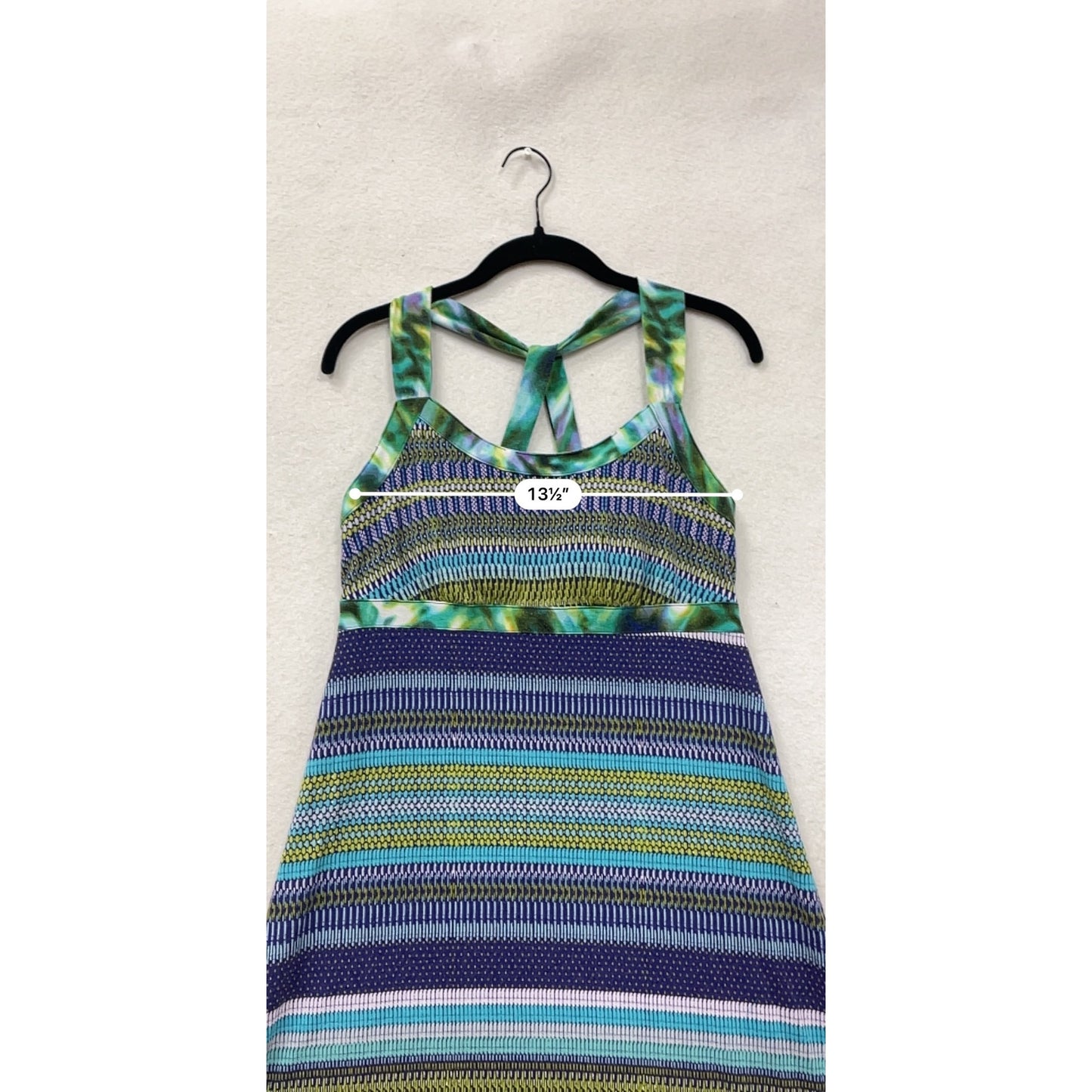 Dakine Womens Medium Sleeveless Striped Pattern Dress With Criss-Cross Back Detail -#6913