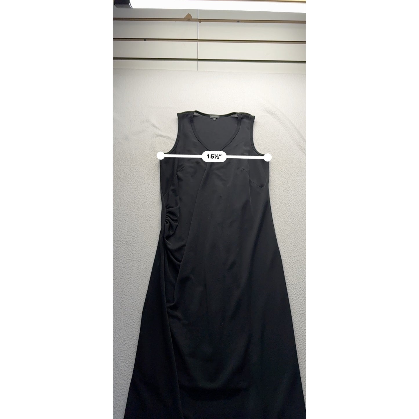 Babystyle Black Sleeveless V-Neck Midi Dress S 100% Polyester Womens #7798