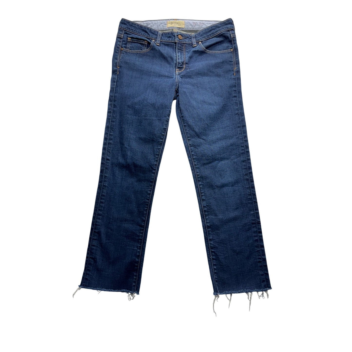 Holding Horses Womens Straight Leg Jeans W30 Cotton Blend Blue #7940