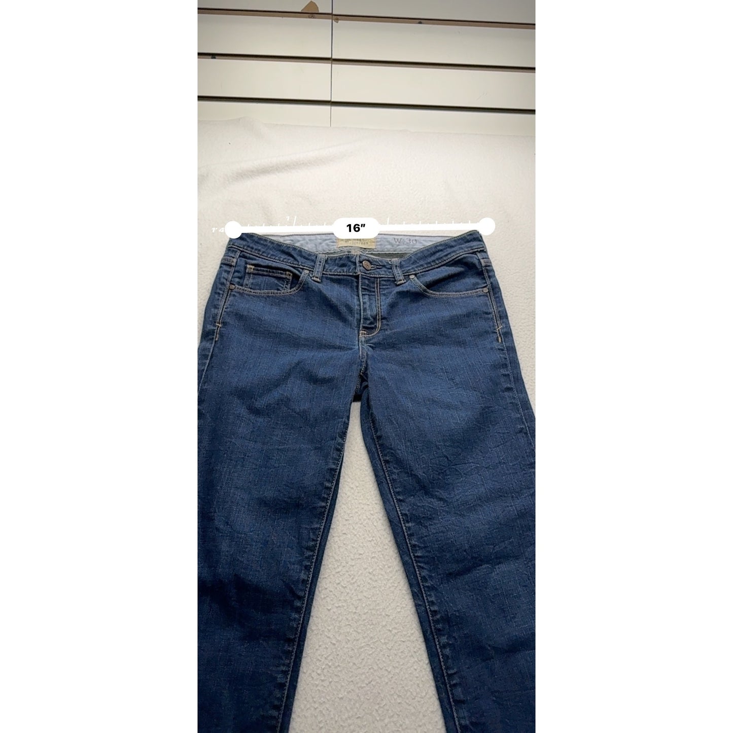Holding Horses Womens Straight Leg Jeans W30 Cotton Blend Blue #7940