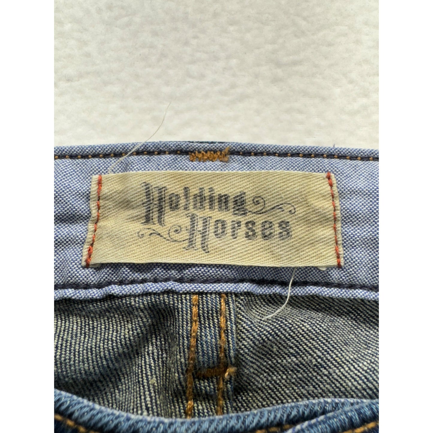 Holding Horses Womens Straight Leg Jeans W30 Cotton Blend Blue #7940