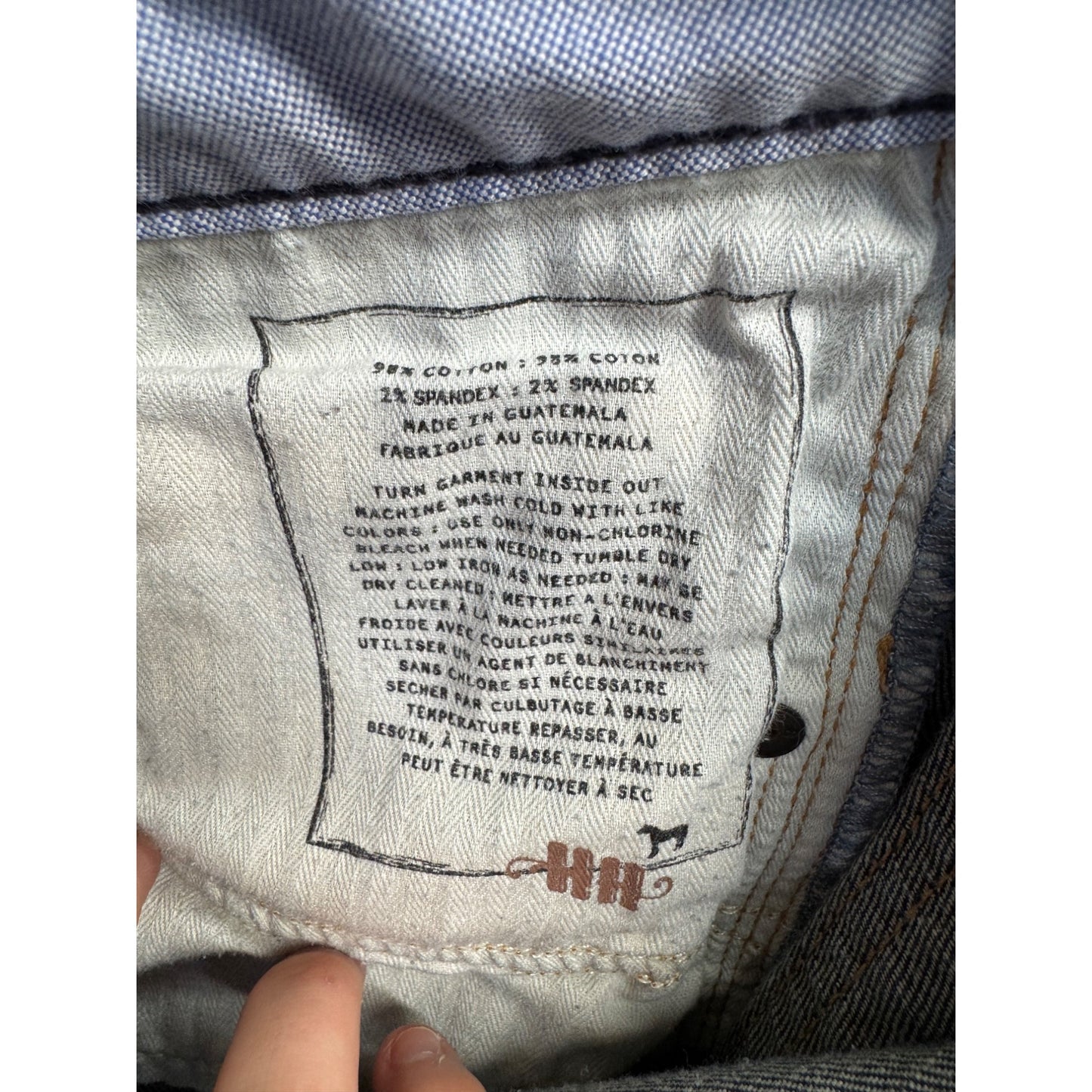 Holding Horses Womens Straight Leg Jeans W30 Cotton Blend Blue #7940