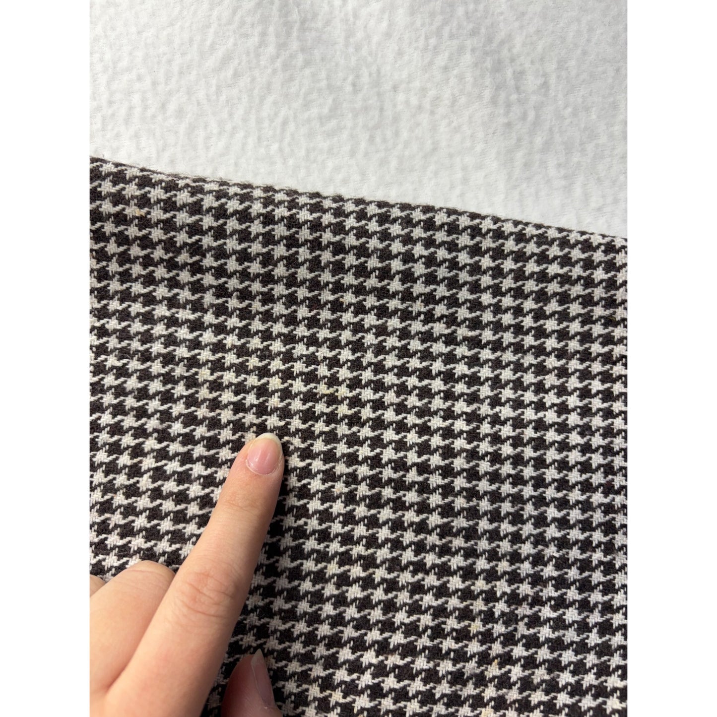 Houndstooth Cropped Jacket With Buttoned Collar Elizabeth Gillett NYC #7592
