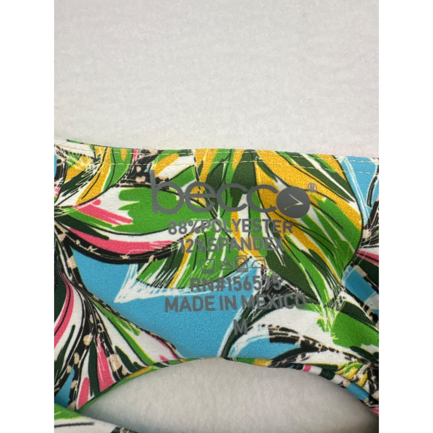 Becca By Rebecca Virtue Tropical Print Racerback Crop Top #6319