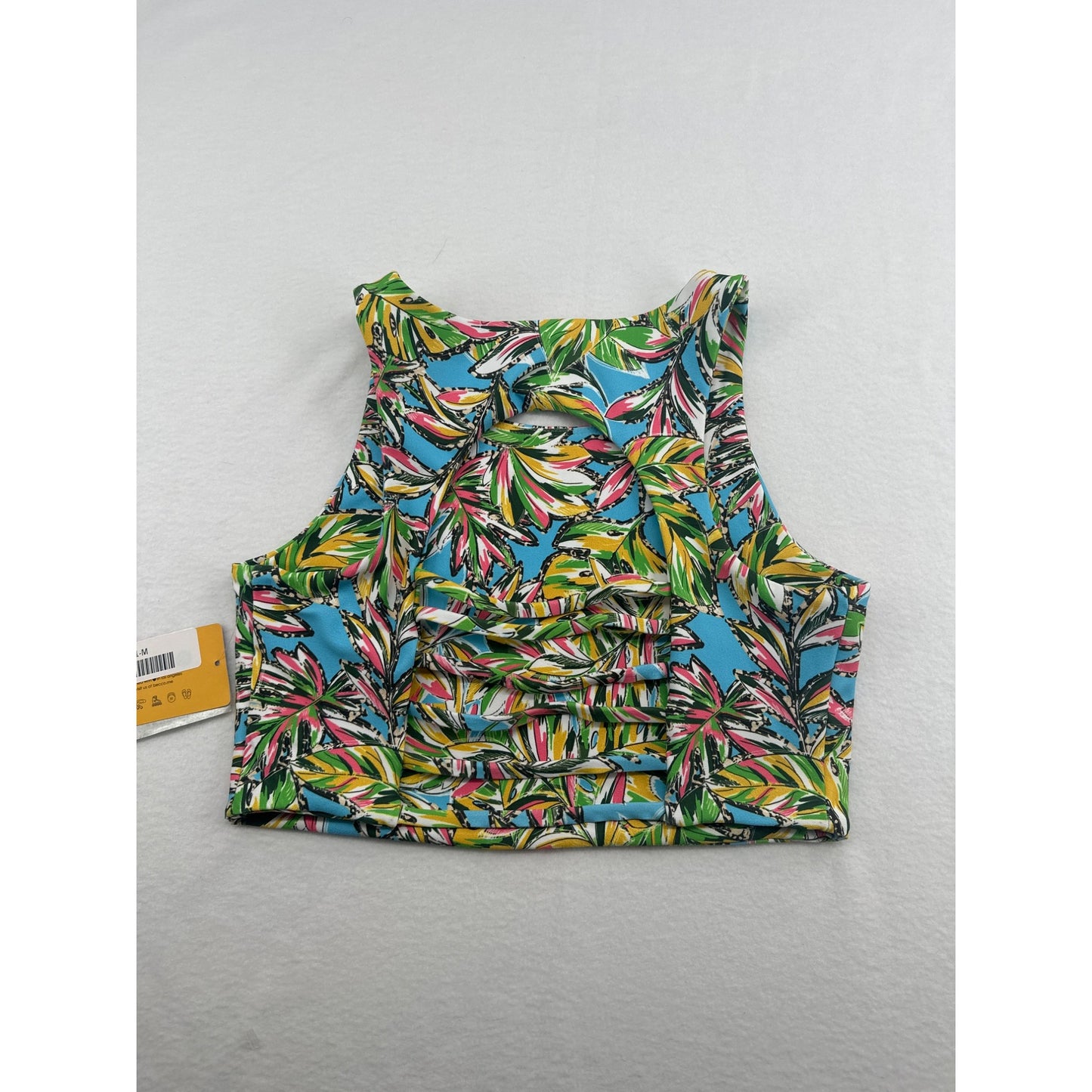 Becca By Rebecca Virtue Tropical Print Racerback Crop Top #6319