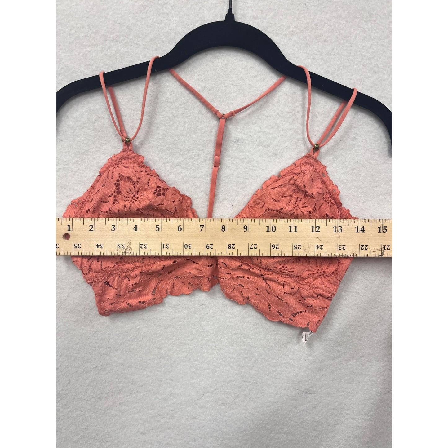 Aerie M/M Floral Lace Coral Bralette With Strappy Back Design For Women #6255